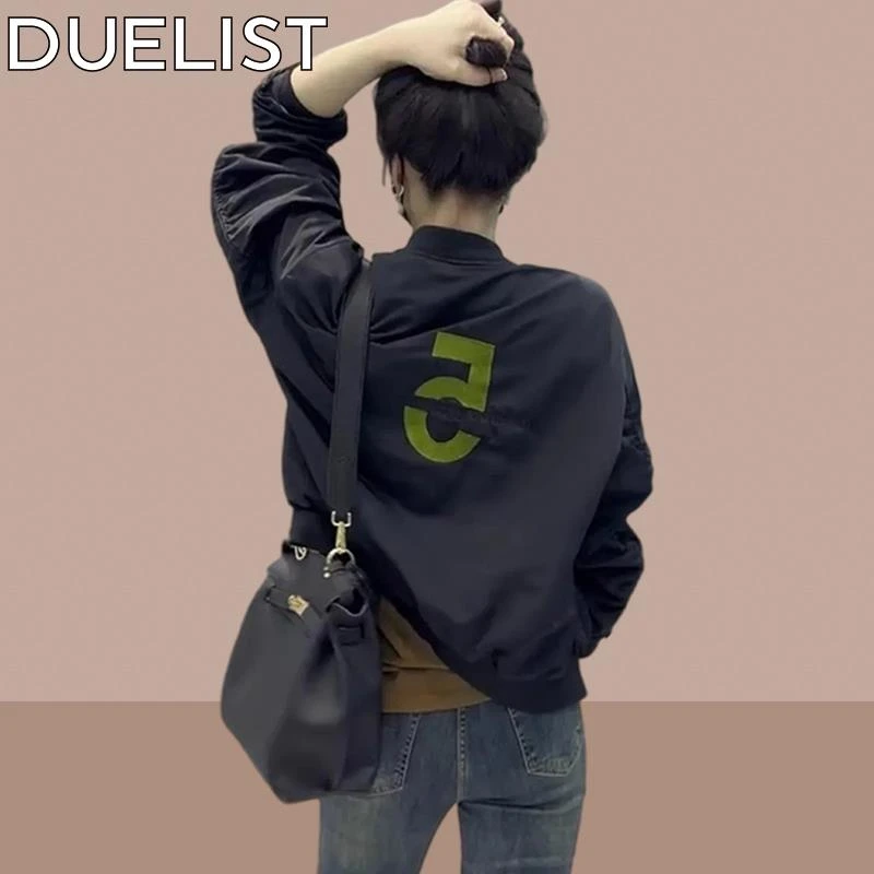 DUELIST欧货棒球服女士短外套秋季新款爆款小个子短款上衣女洋派
