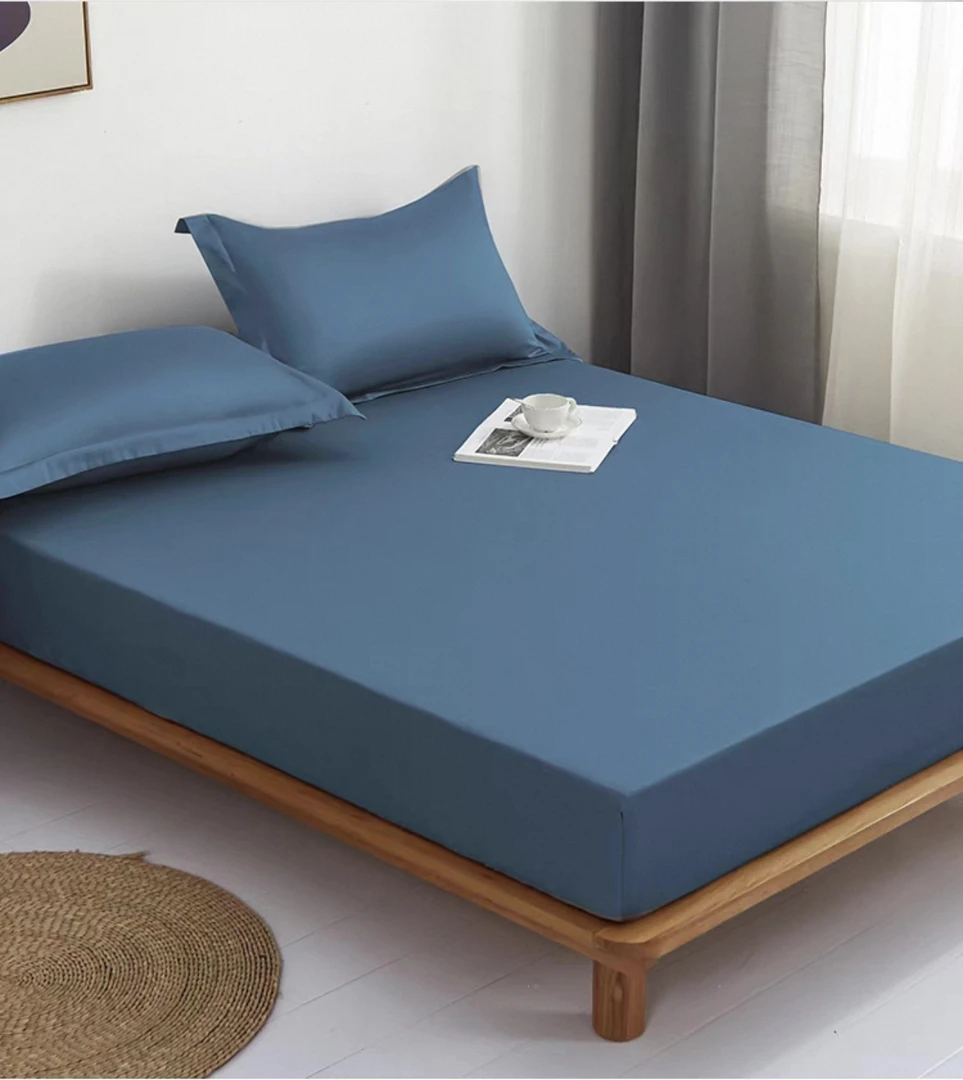 轻奢亲肤柔软床笠-宝蓝