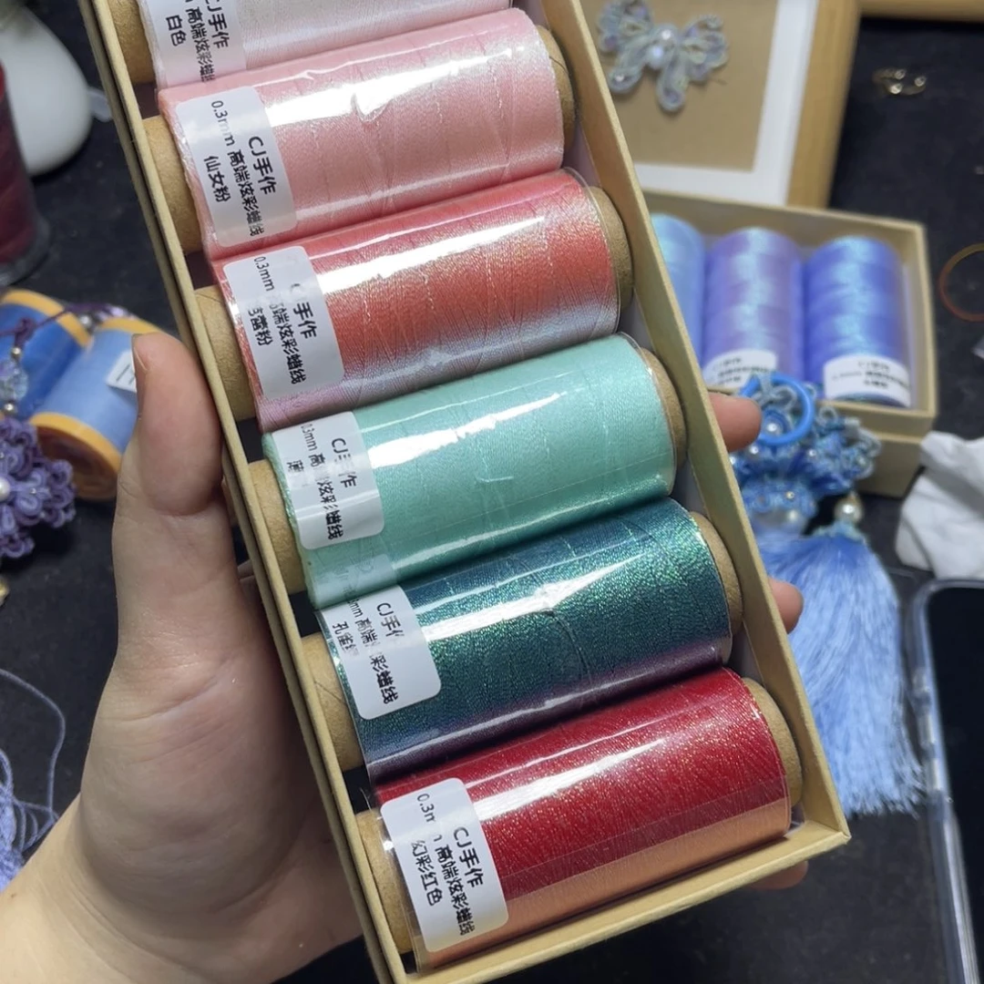 腈纶0.3炫彩蜡纸轴6色套盒二