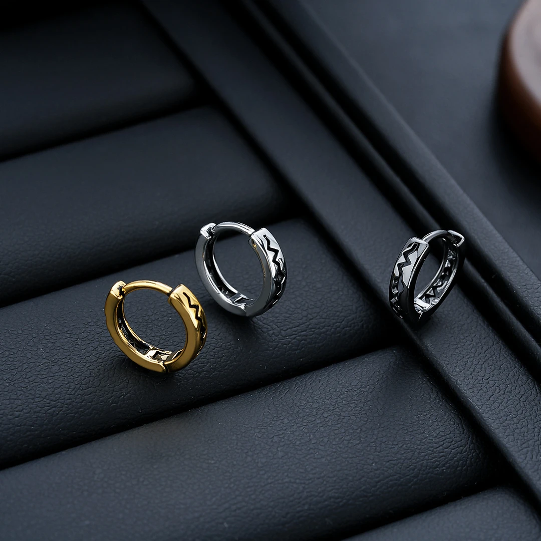 钛钢绒毛耳饰 心动耳环男生时尚潮流高级感小众设计耳钉女轻奢耳