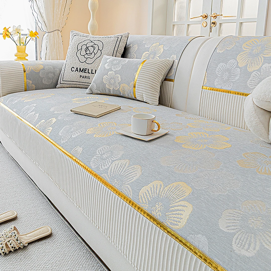 沙发垫四季通用简约现代坐垫雪尼尔客厅防滑座垫皮沙发套罩盖布巾