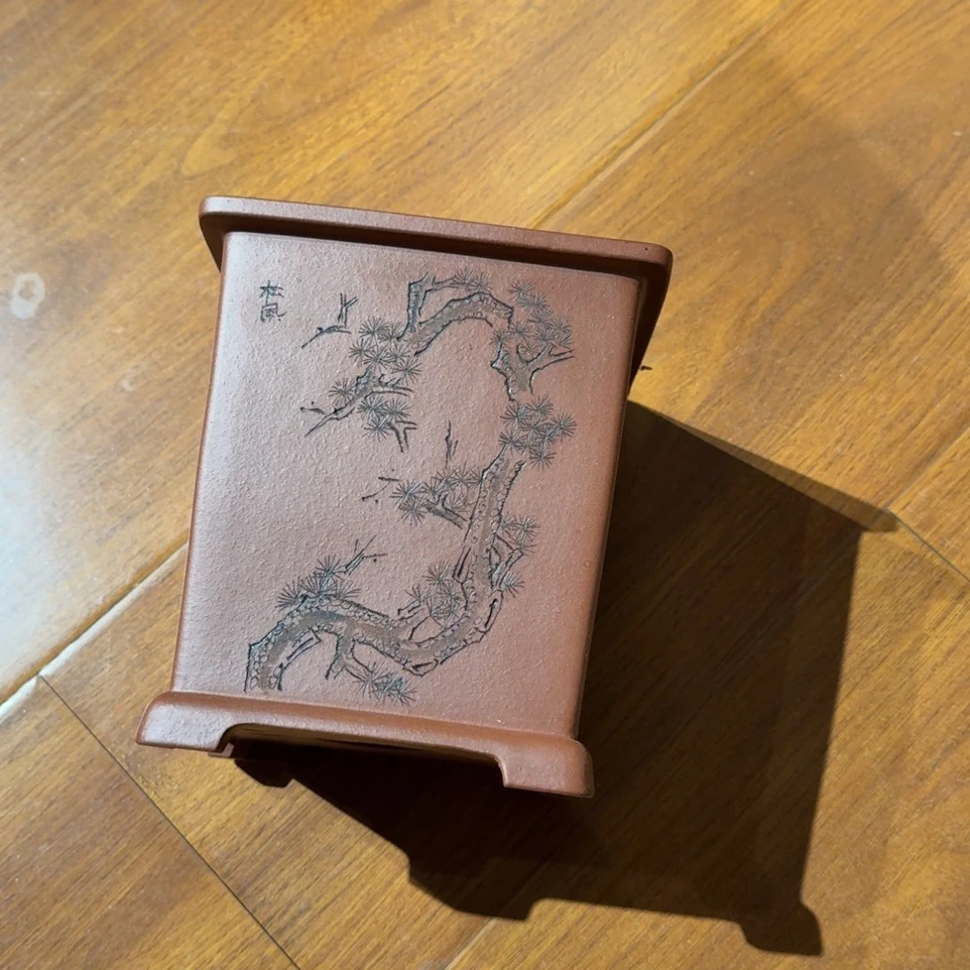 轻***扬紫砂花盆原矿紫泥