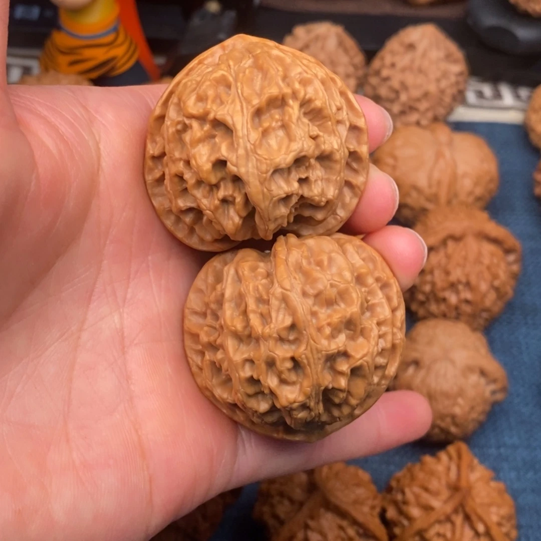 文玩核桃把件42桃心球苹果