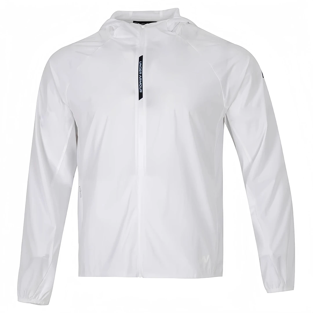 安德玛外套男子薄款训练户外防风休闲跑步运动服梭织运动夹克上衣