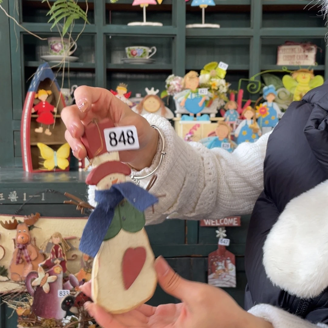 木质圣诞月福中古老货玩具默认微瑕损米