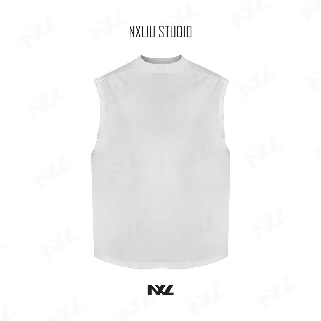 NX 【纯色背心】夏季时尚休闲设计款拼接破坏背心3096
