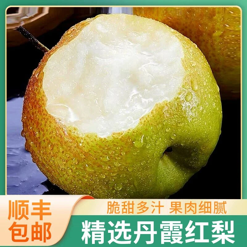 【顺丰包邮】山西丹霞红香梨细腻无渣脆甜多汁孕妇新鲜水果产地直发