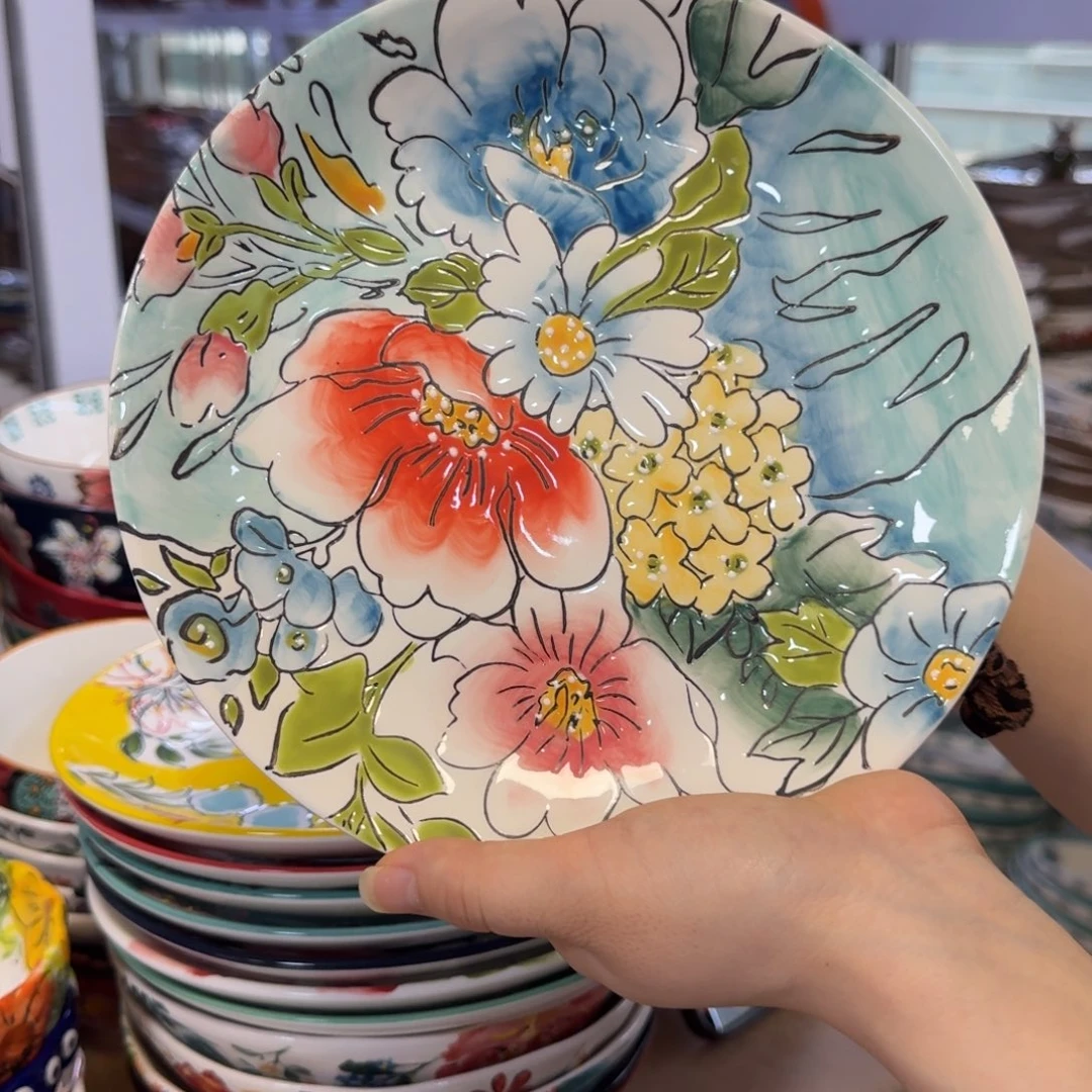 陶瓷爱沙8.25英寸盘子一只看图