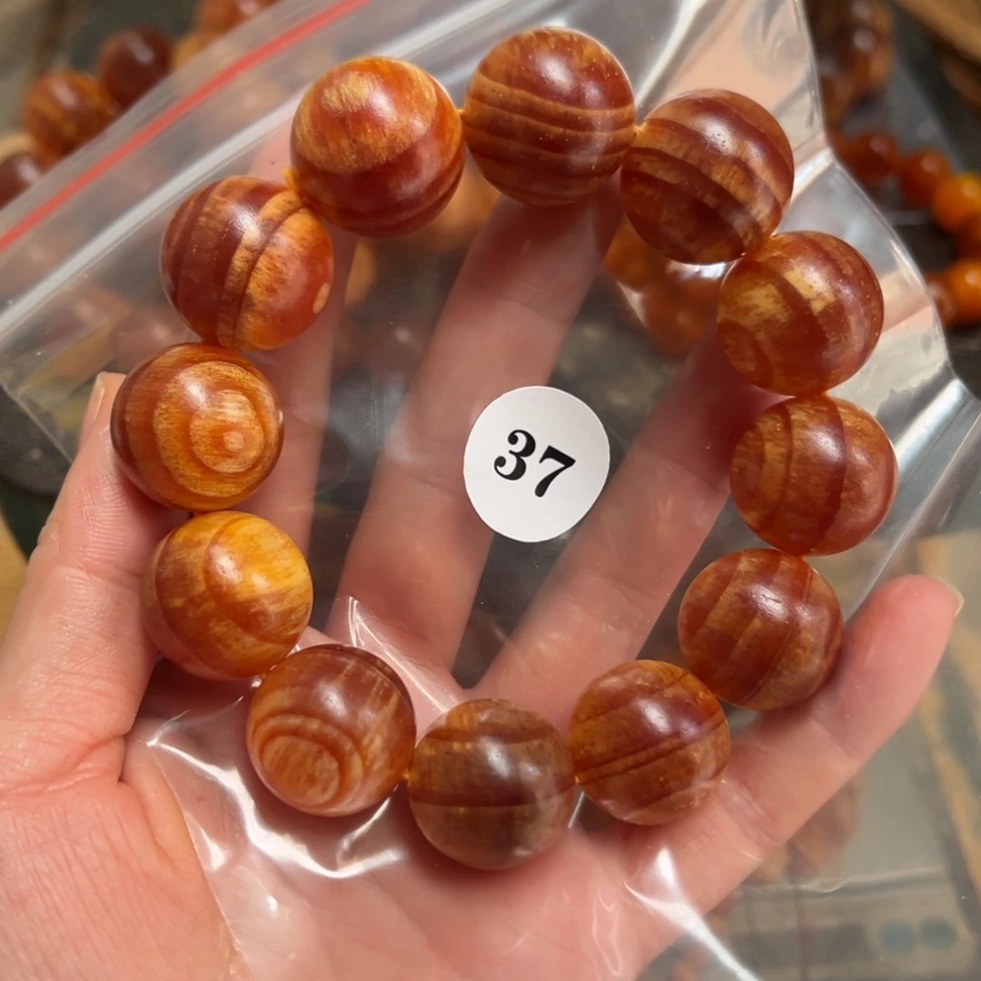 福***开松木（琥珀木）手串/手链37活扣2.0