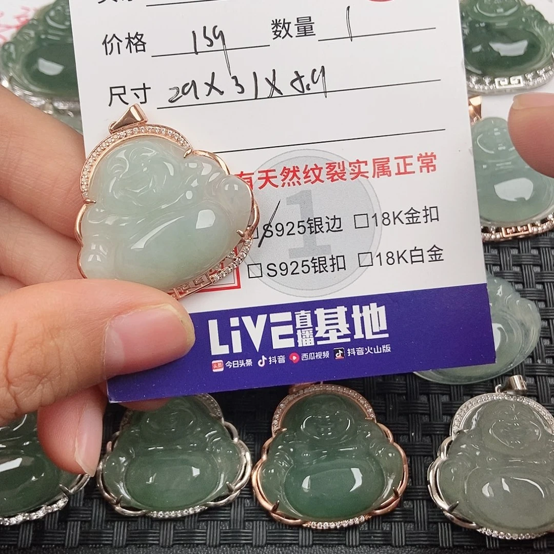 翡翠银S925镶嵌颈饰