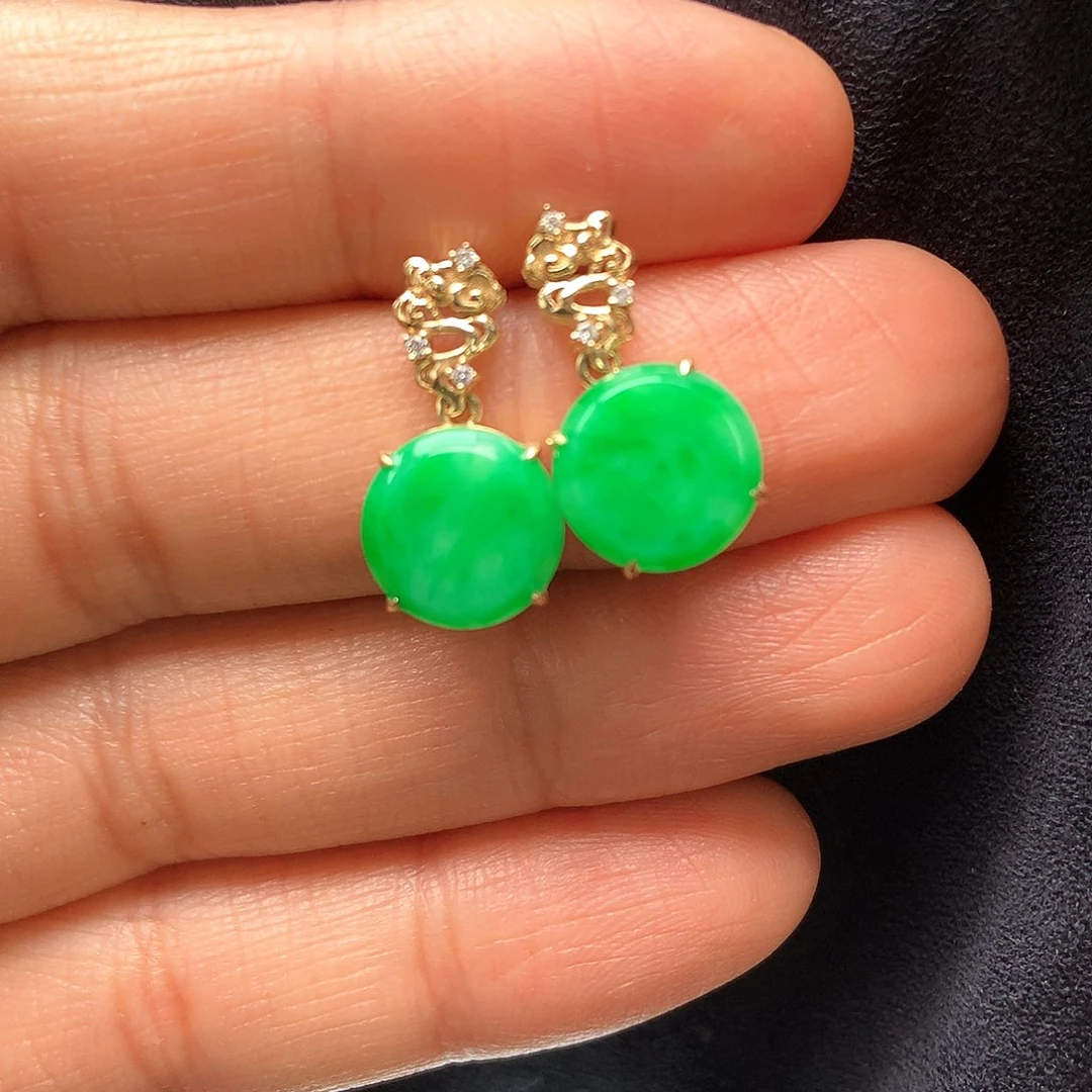 翡翠颈饰18K金镶嵌上新