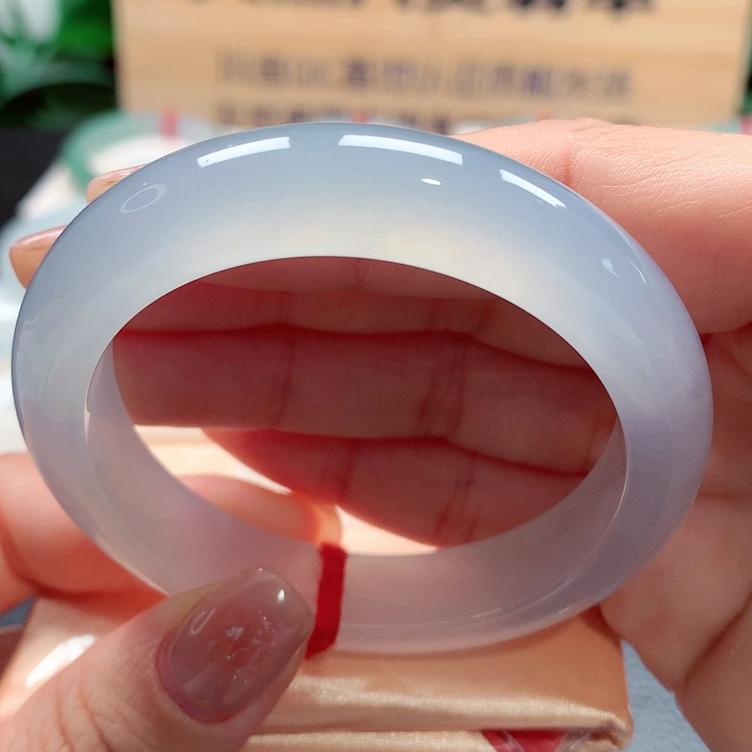 未镶嵌手镯翡翠天然a货翡翠5253白月光