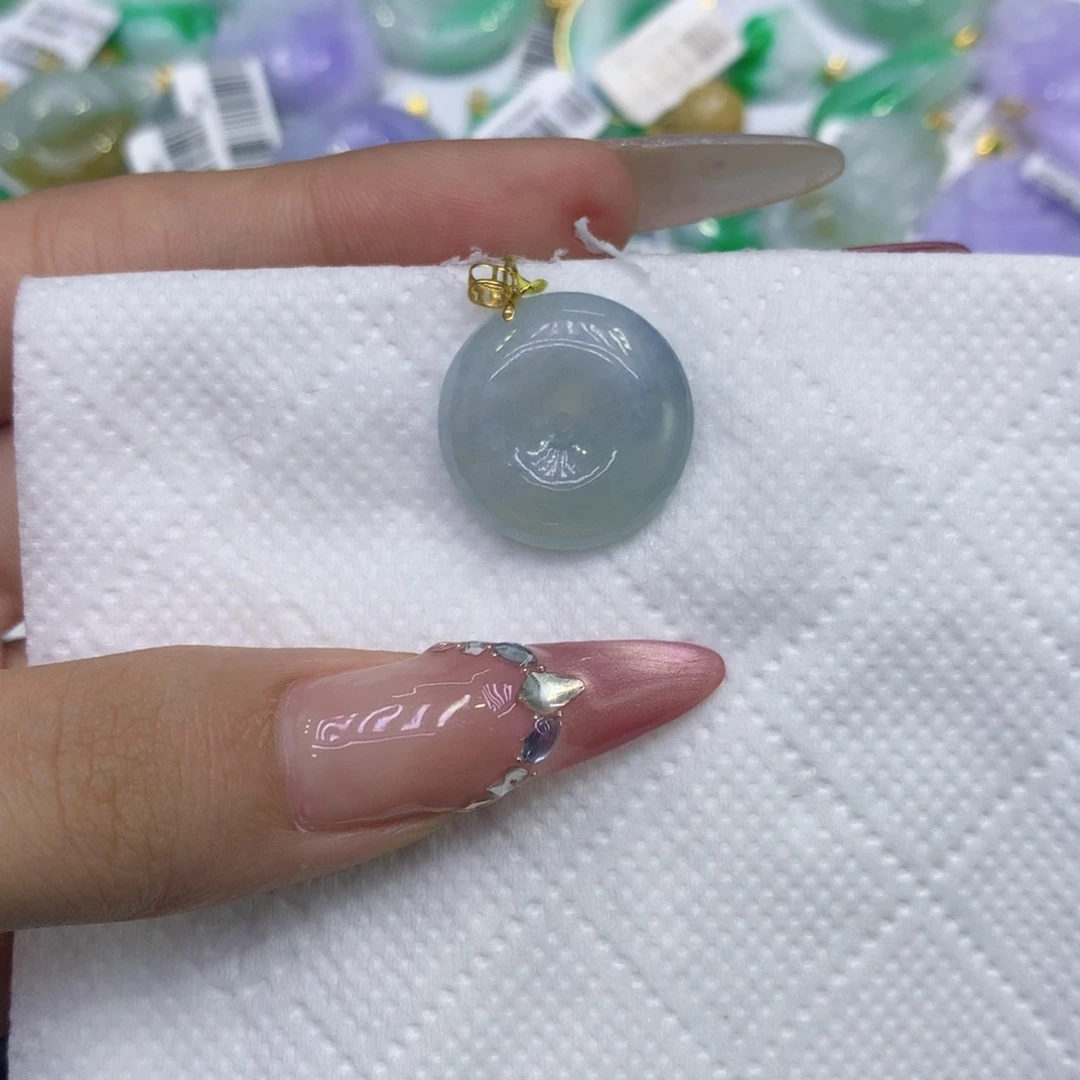 颈饰18K金镶嵌翡翠1111111111