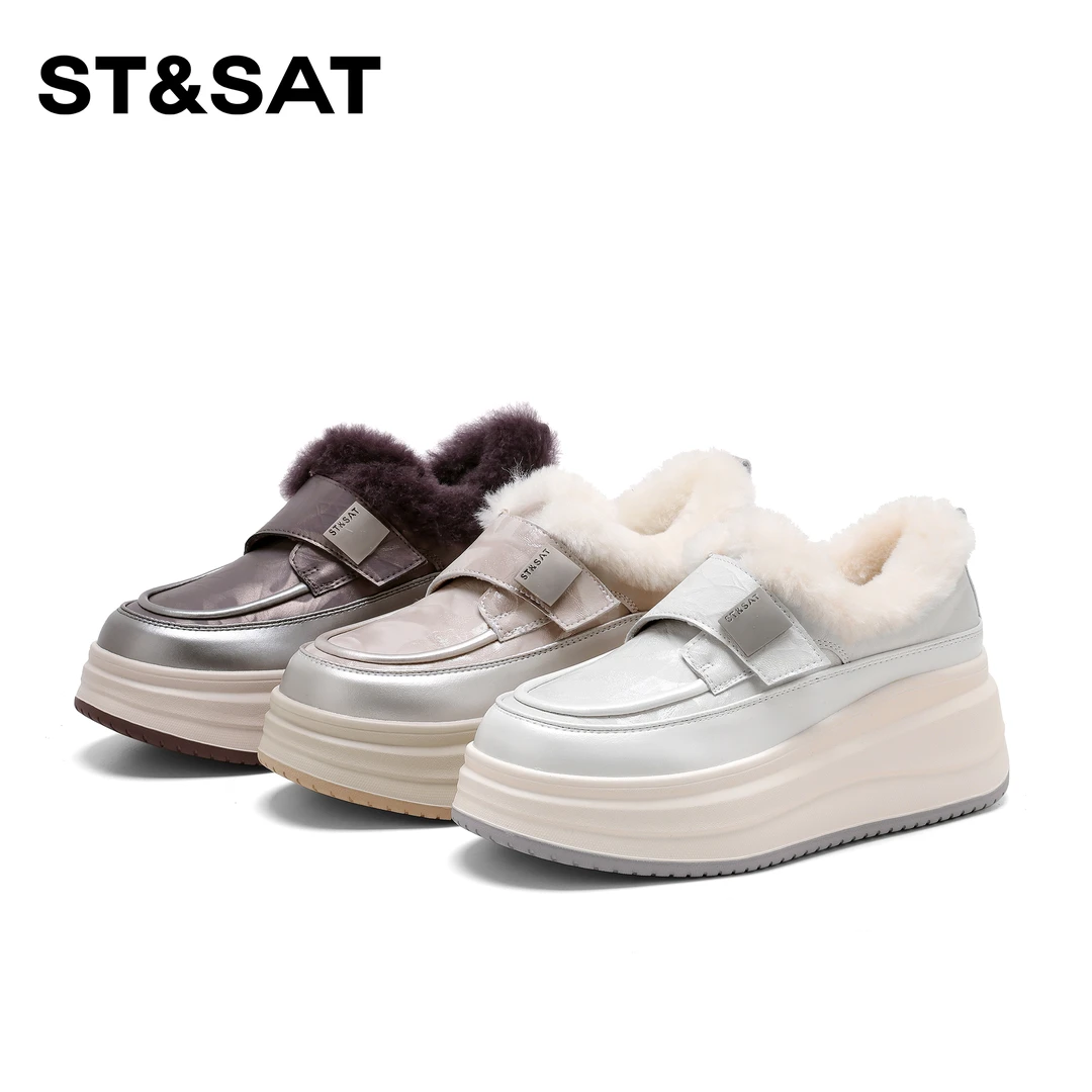 【秋冬臻品】星期六防水防滑保暖休闲鞋2025冬新款户外加绒加厚板鞋