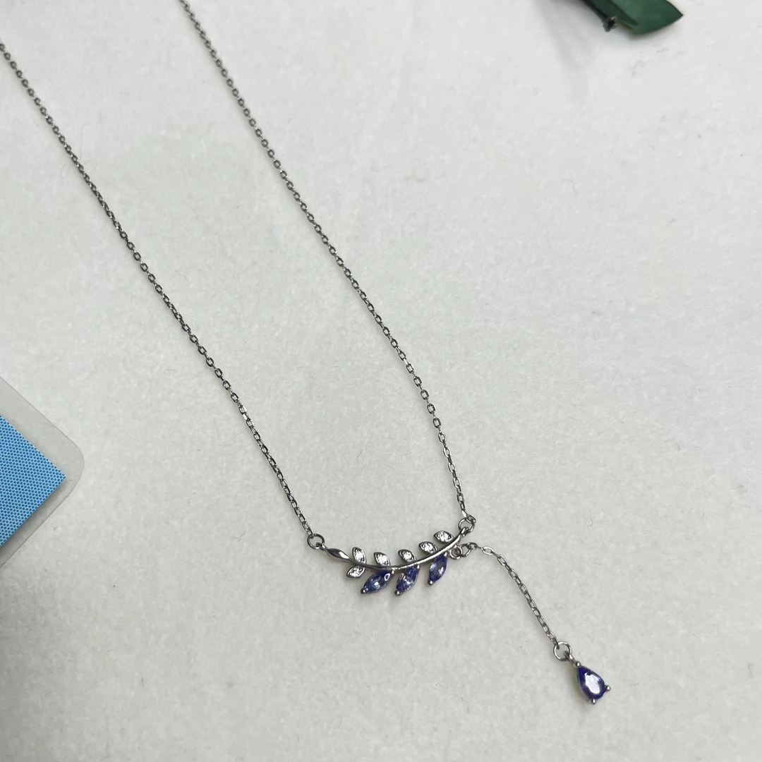 全新未使用  【六六中古】孤品s925坦桑石项链aw9783