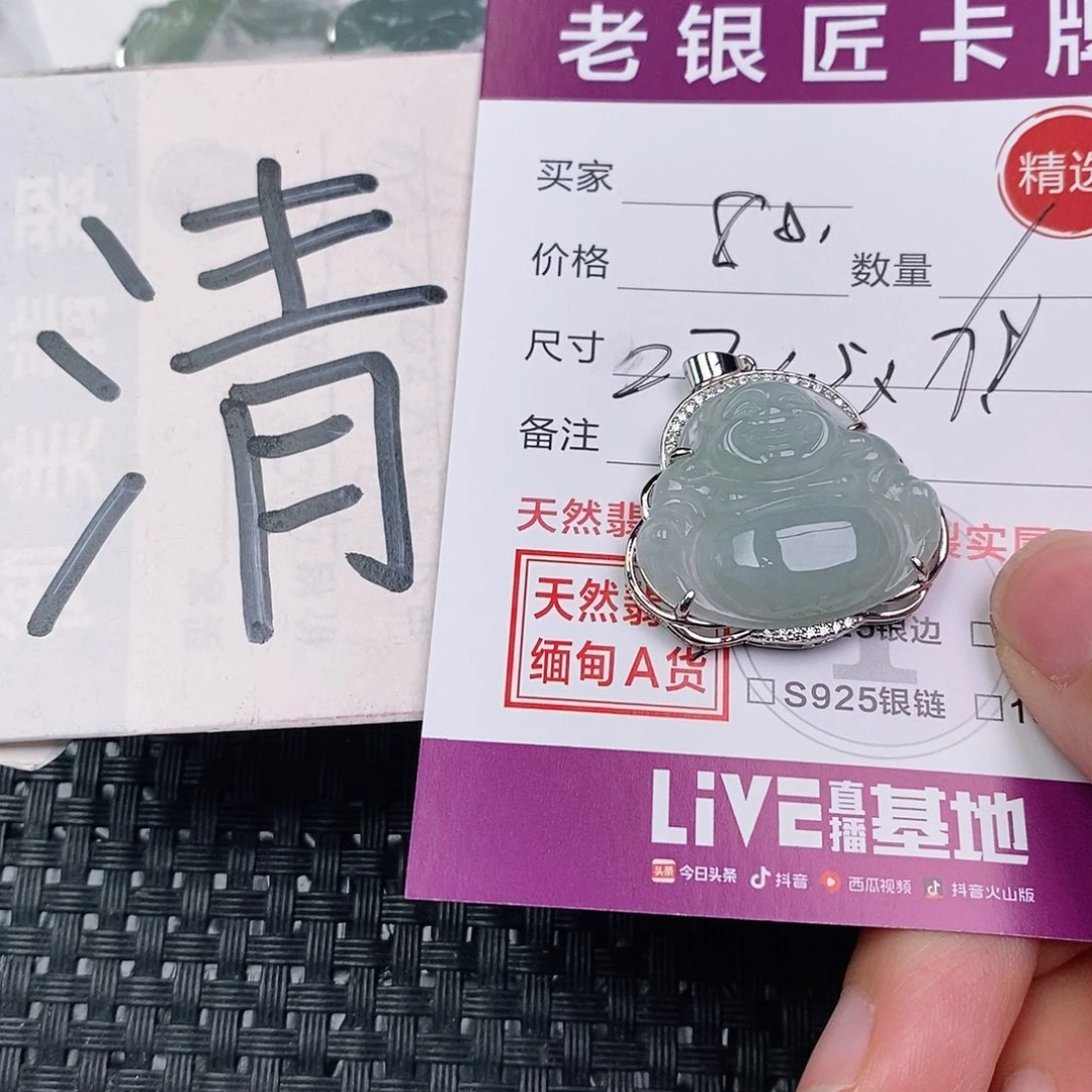 翡翠银S925镶嵌颈饰