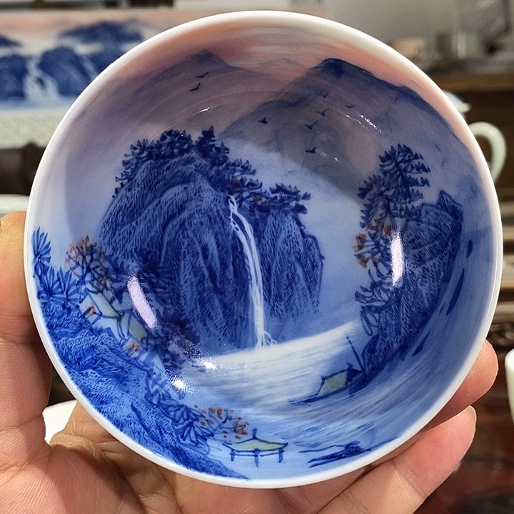 杯洪**族景德镇手工手绘陶瓷，高亮兴老师作品