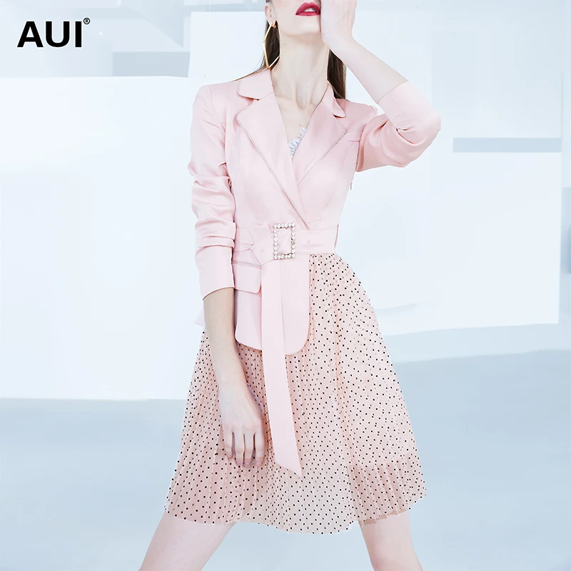 【小铃铛】AUI时尚设计感西装连衣裙气质西服-21C047782