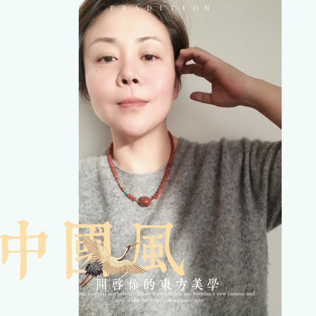 黑刚火焰纹南红项链，豹豹福珠宝，多样性发货