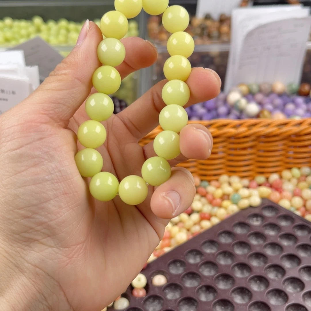 白玉菩提吊坠q 12mm/100+20/奶绿