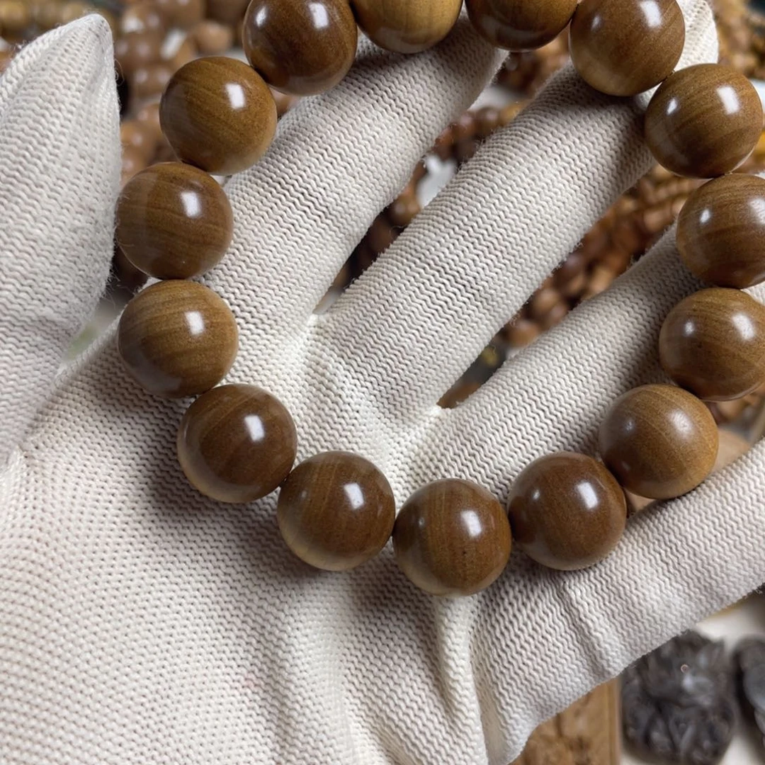 无***相檀香木手串/手链/老山檀香1.5横纹