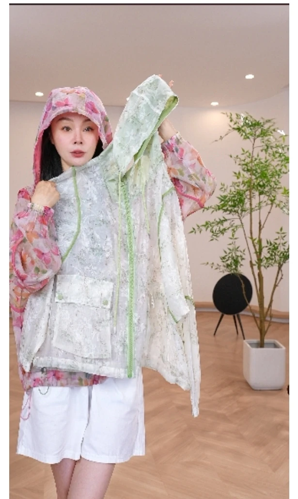 Meng 翡翠 【少量现货】原创设计炎夏必需品透气轻薄外套*371