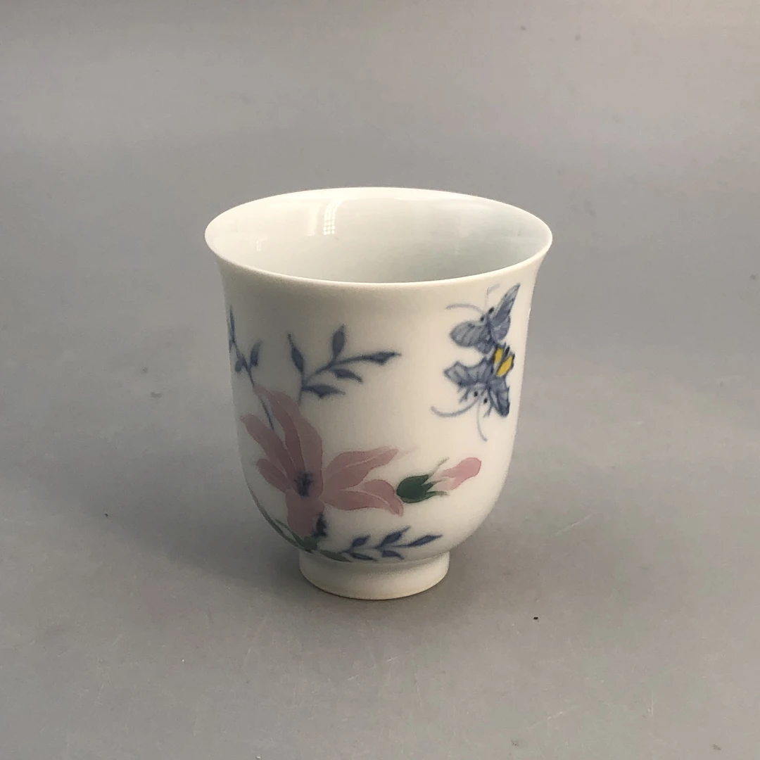 【景德】元煦 福利釉下五彩花卉小杯(B) 陶瓷 yxy0558