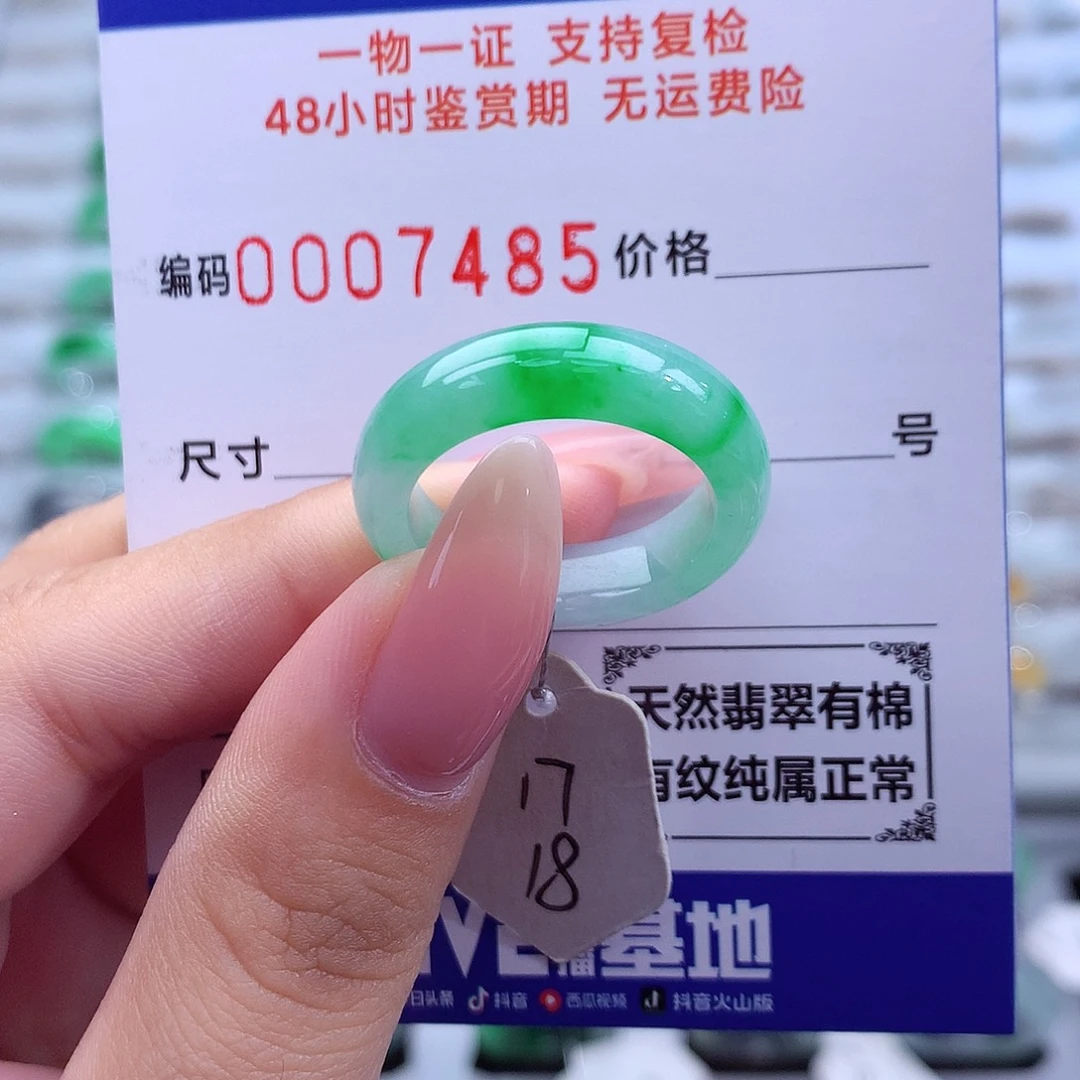 翡翠未镶嵌戒指天然