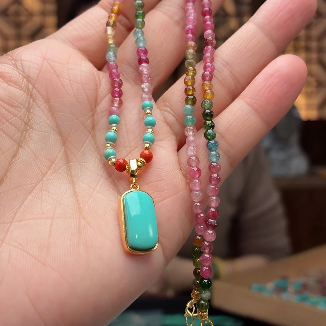 银S925镶嵌绿松石珠宝奇石