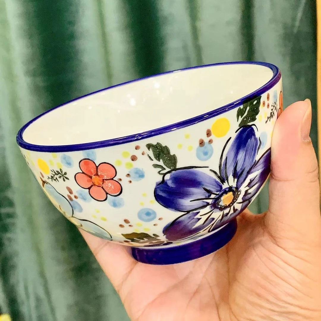 1613盛夏五彩花朵5英寸米饭碗