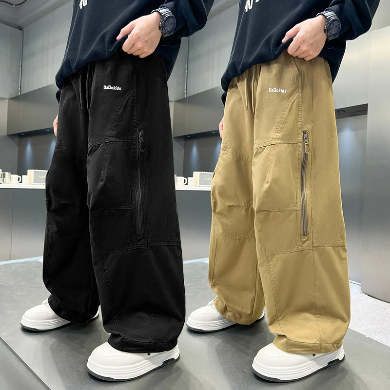 男童工装裤洋气春秋款儿童痞帅秋装裤子中大童6-12岁青少年潮长裤