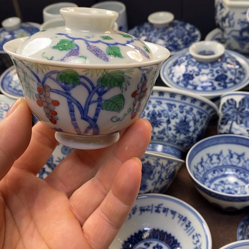 【闪购商品】景德镇柴窑元宝盖碗