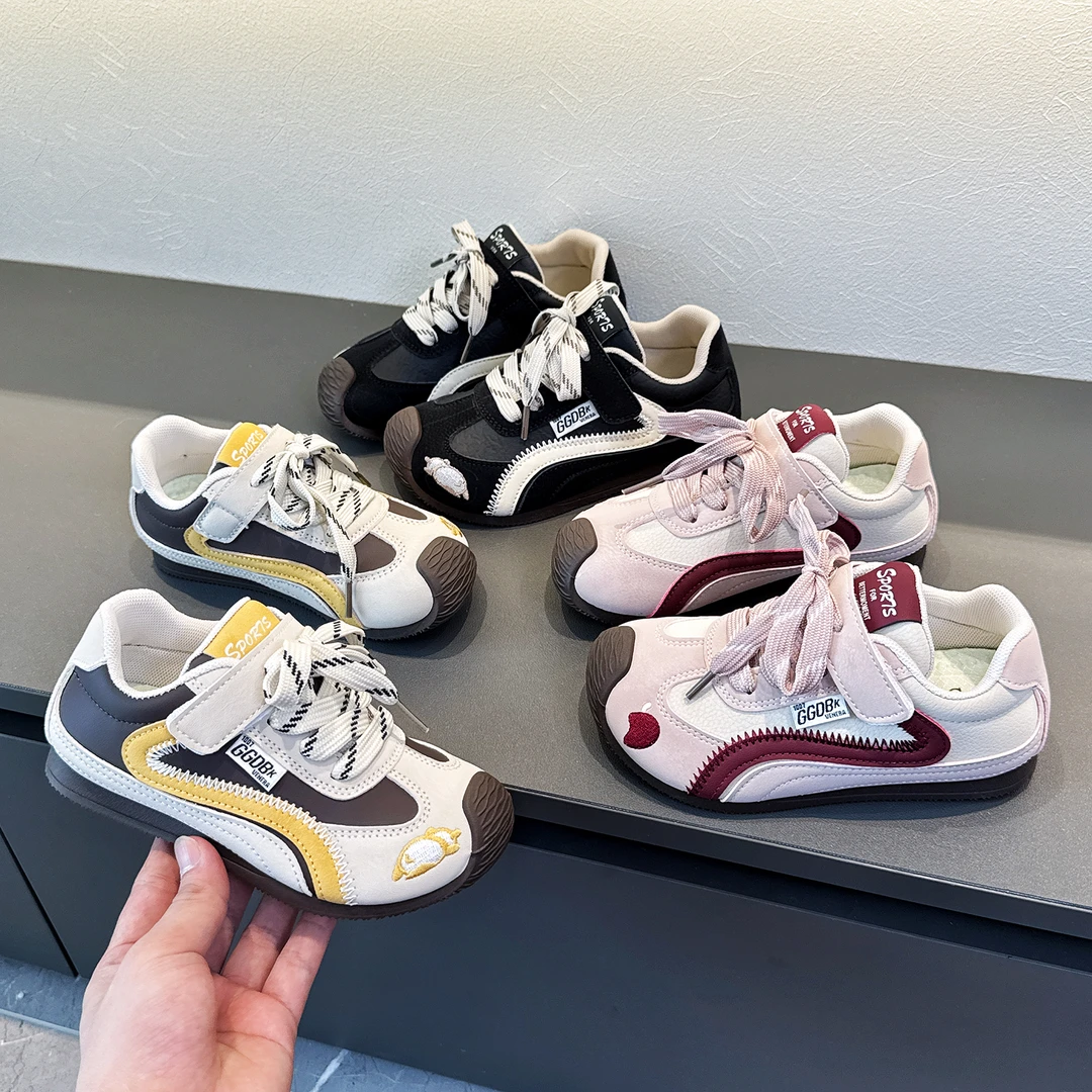 韩系儿童德训鞋2025秋冬新款百搭休闲男童运动鞋小女孩低帮板鞋潮