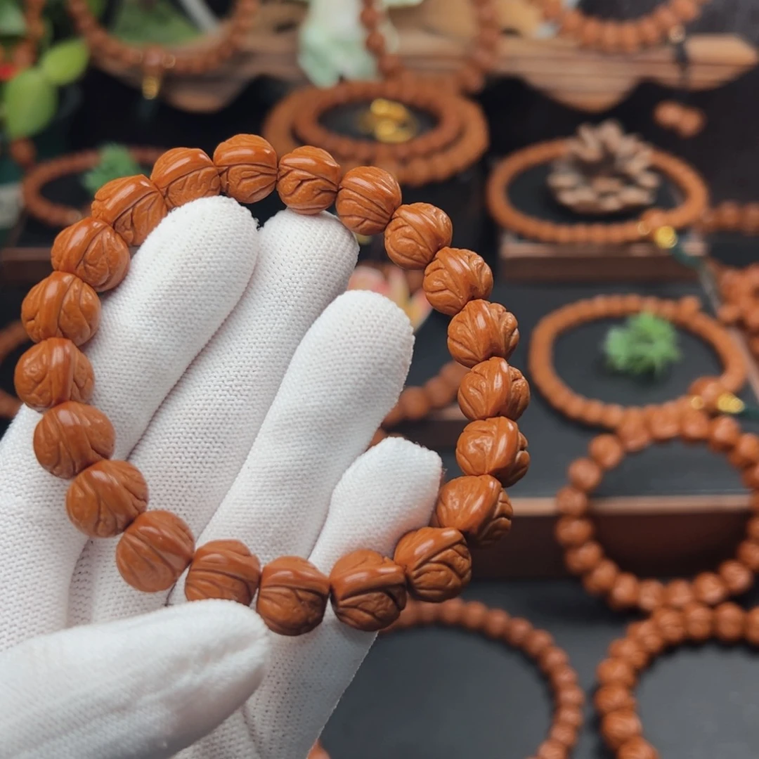 吊坠桃核1.2玉龙脊手串