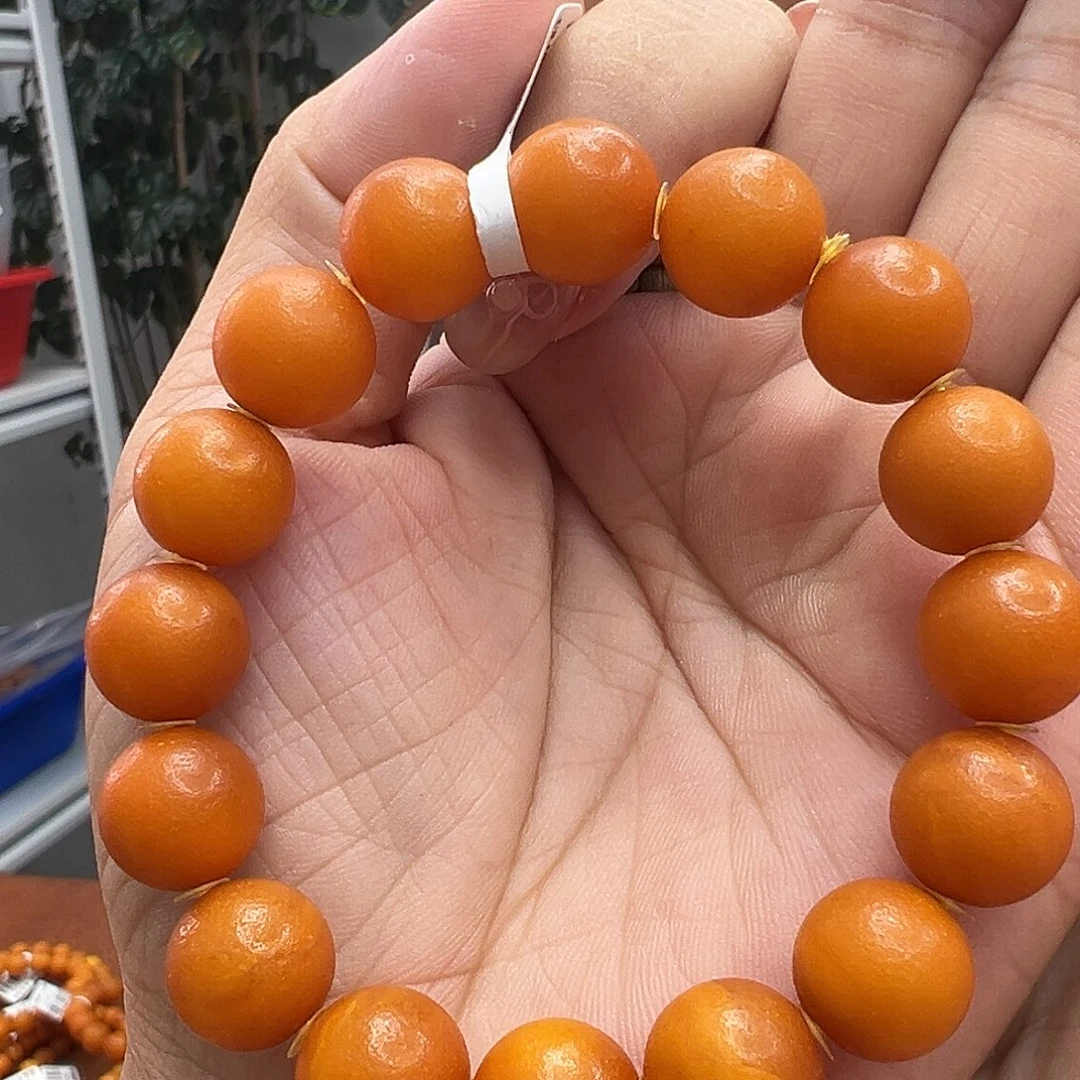 手链琥珀未镶嵌橘皮手串12mm