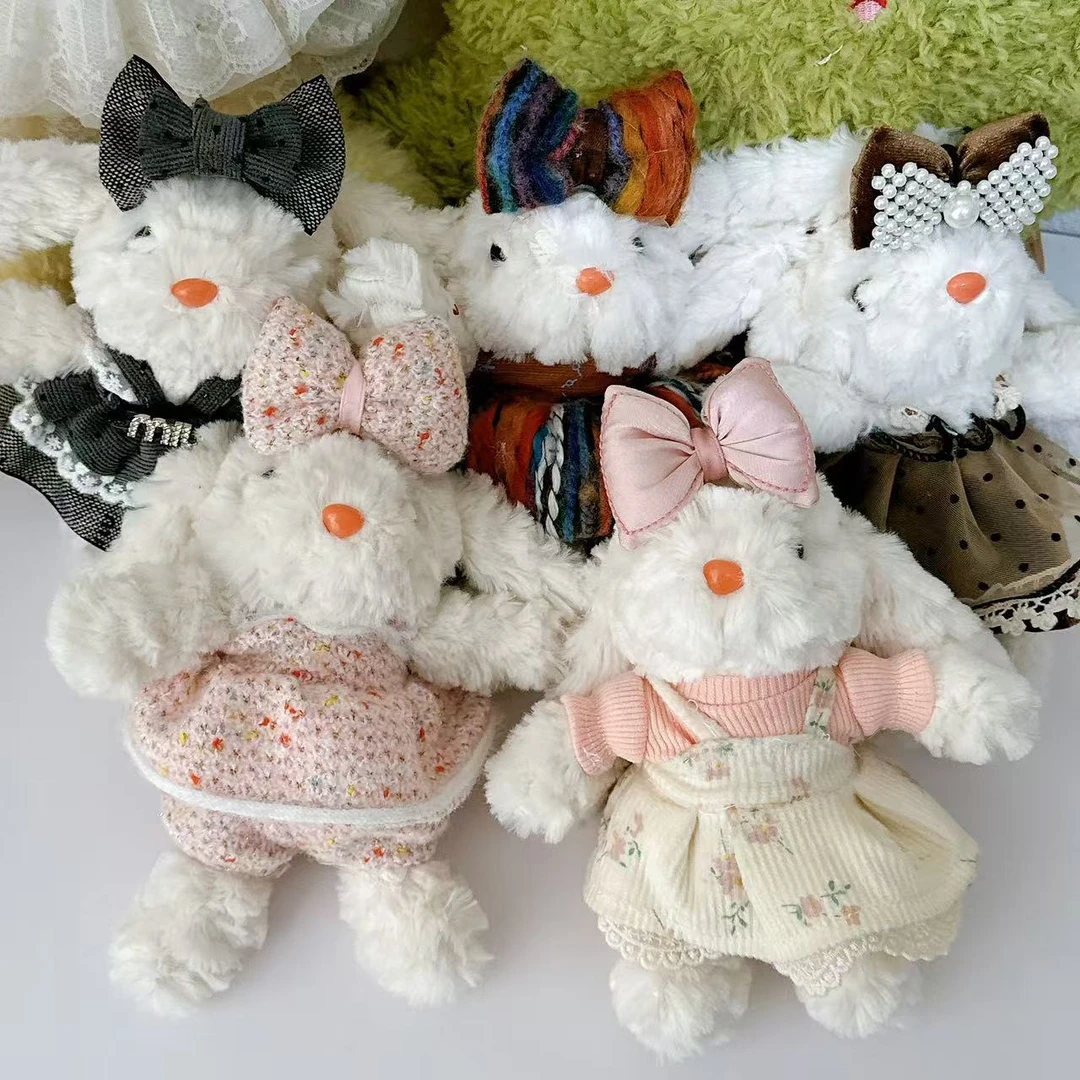 棉花娃娃娃衣裙子披肩垂耳小兔子巴熊玩偶毛绒玩具替换衣服氛围感