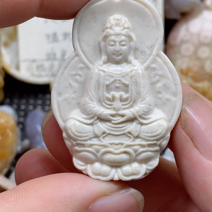 颈饰未镶嵌硅化珊瑚（珊瑚玉）