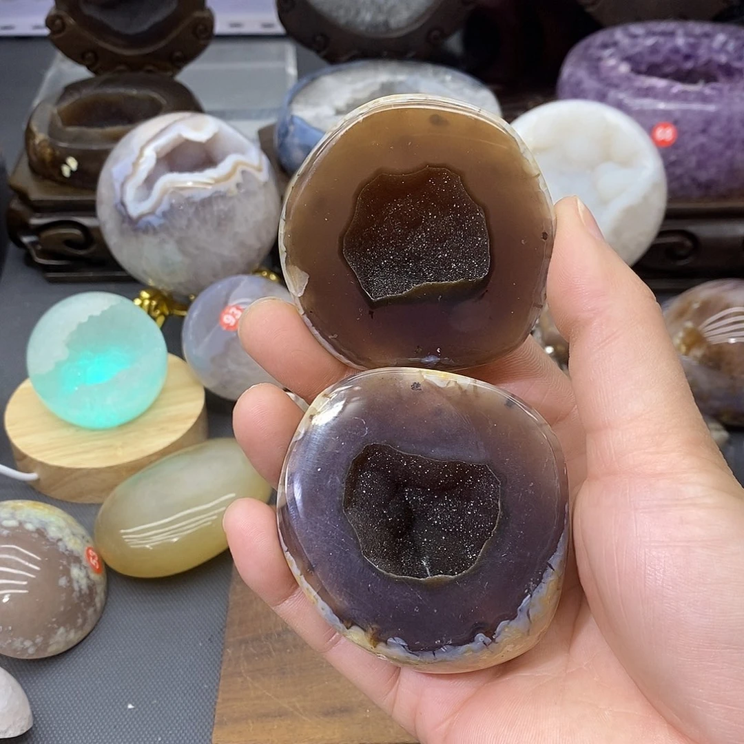 紫晶摆件未镶嵌聚宝盆