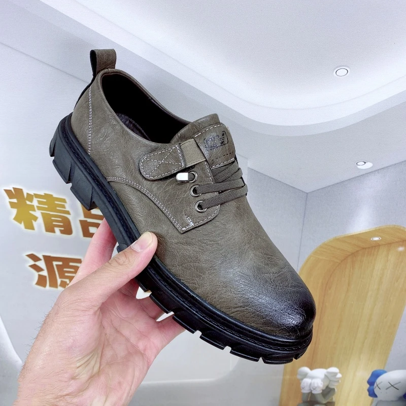 【断码】男士时尚百搭软底防滑休闲皮鞋6568