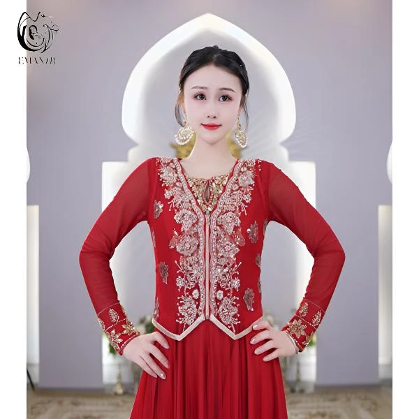 W2662依曼之舞异域风情马甲新疆舞短款舞蹈服跳舞专用衣服女款