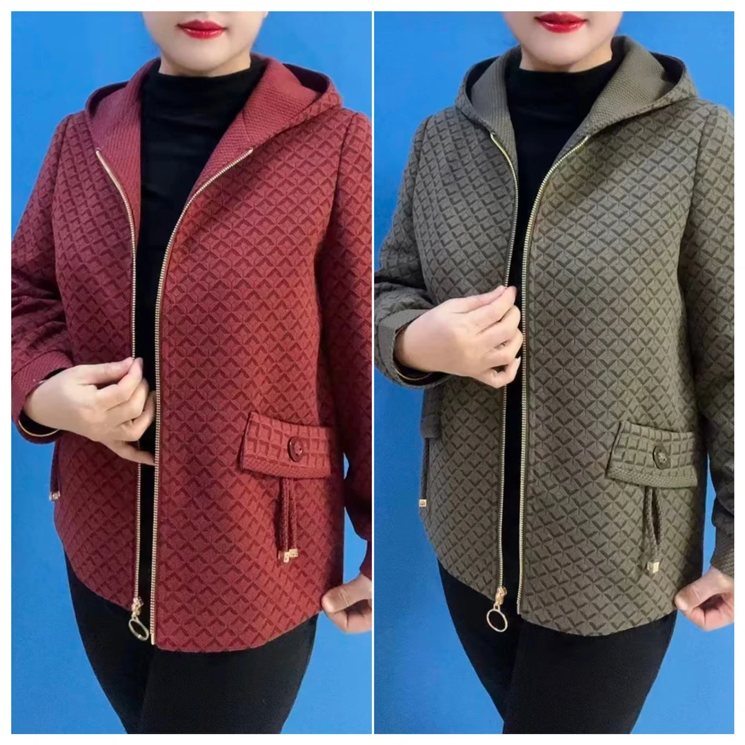 164#新款连帽妈妈精品外套