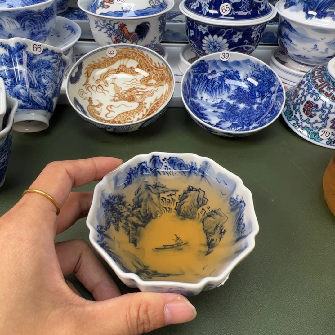 陶瓷景德镇纯手工纯手绘茶具木木63