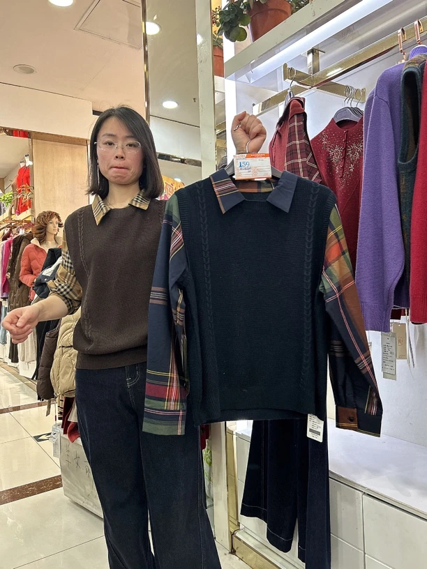 假两件套头衬衫洋气百搭