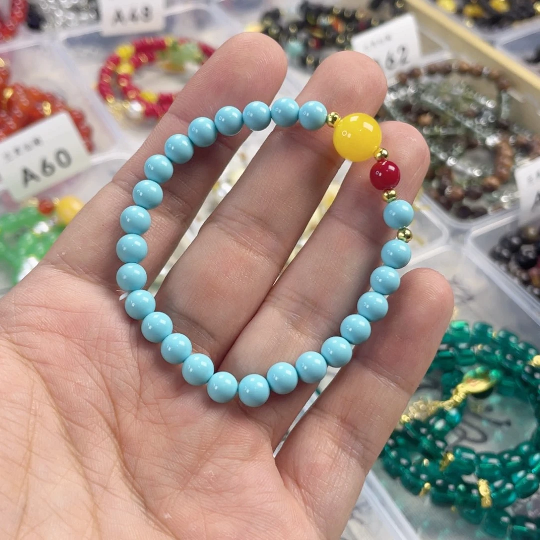 檀香紫檀（小叶紫檀）手串银S925镀金镶嵌