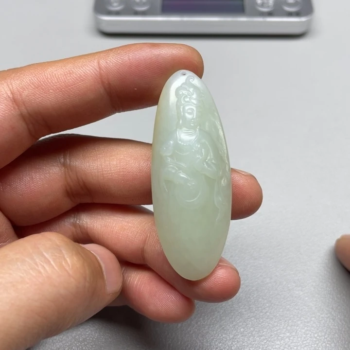 和田玉吊坠(不含链)未镶嵌张**@