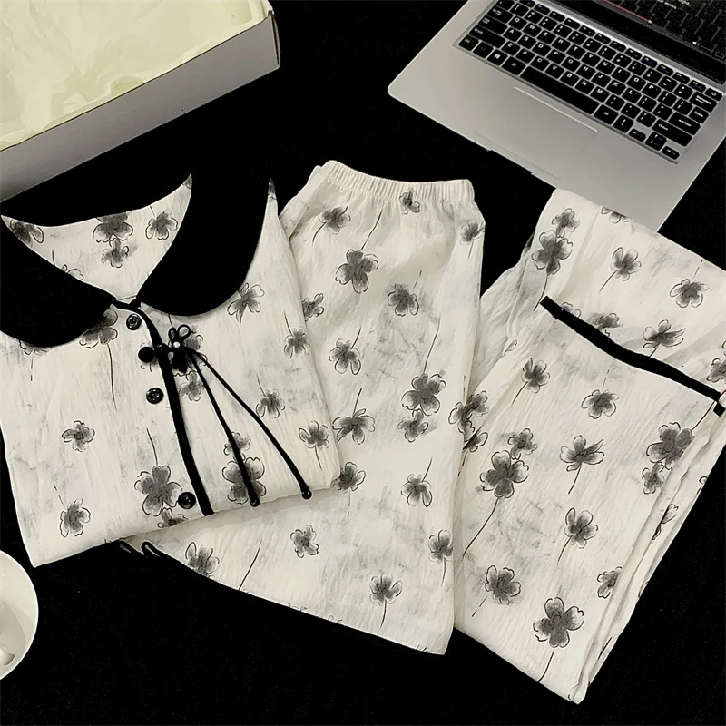 陈鱼白专属|230斤新款睡衣甜美大码女生家居服胖mm可外出套装