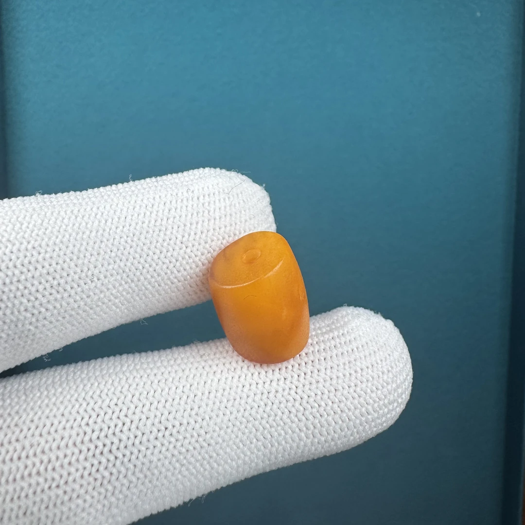 K1416天然原矿蜜蜡 老蜡马蹄珠12*15mm支持复检假一罚十