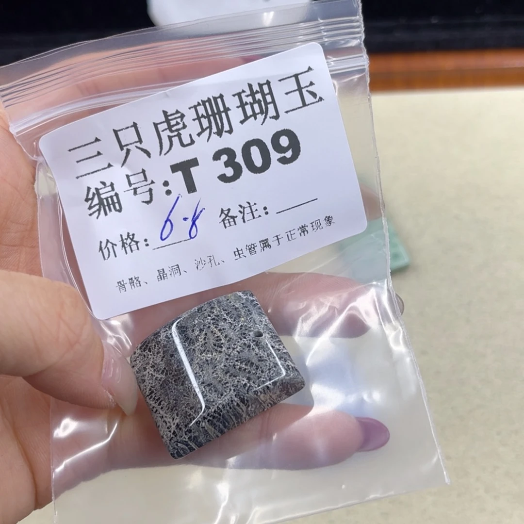 硅化珊瑚（珊瑚玉）h足银镀金镶嵌天*