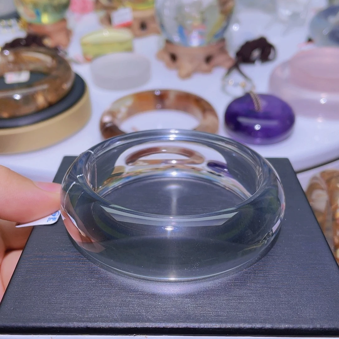 柒****水晶手镯未镶嵌天然白水晶手镯微棉