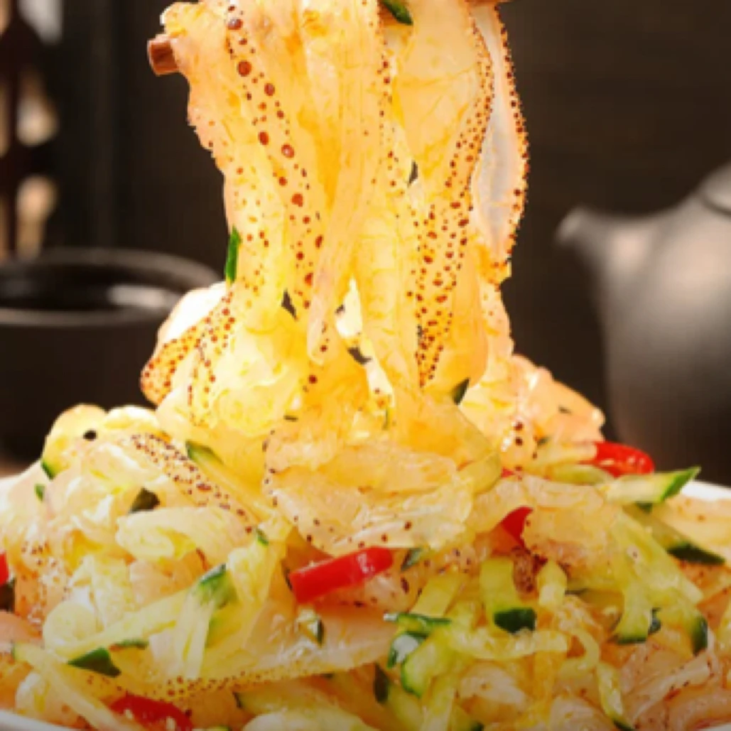 海蜇丝 净重3斤桶装（盐渍海蜇很咸）